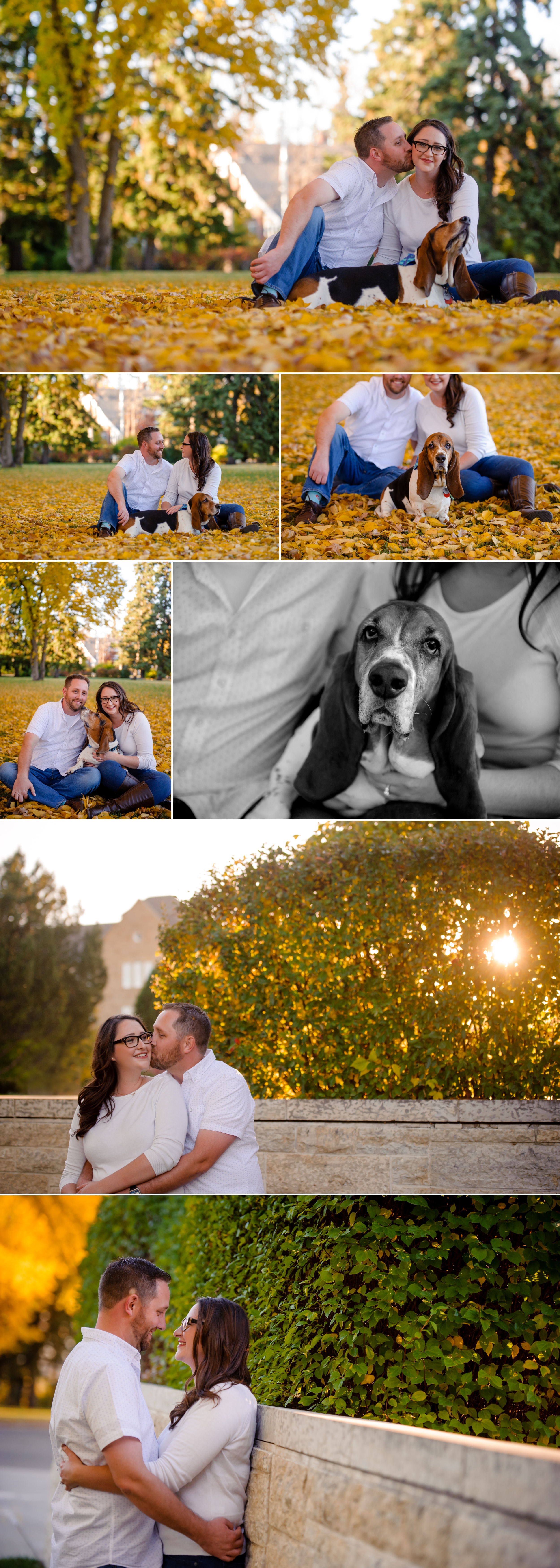 Edmonton fall river valley engagement session
