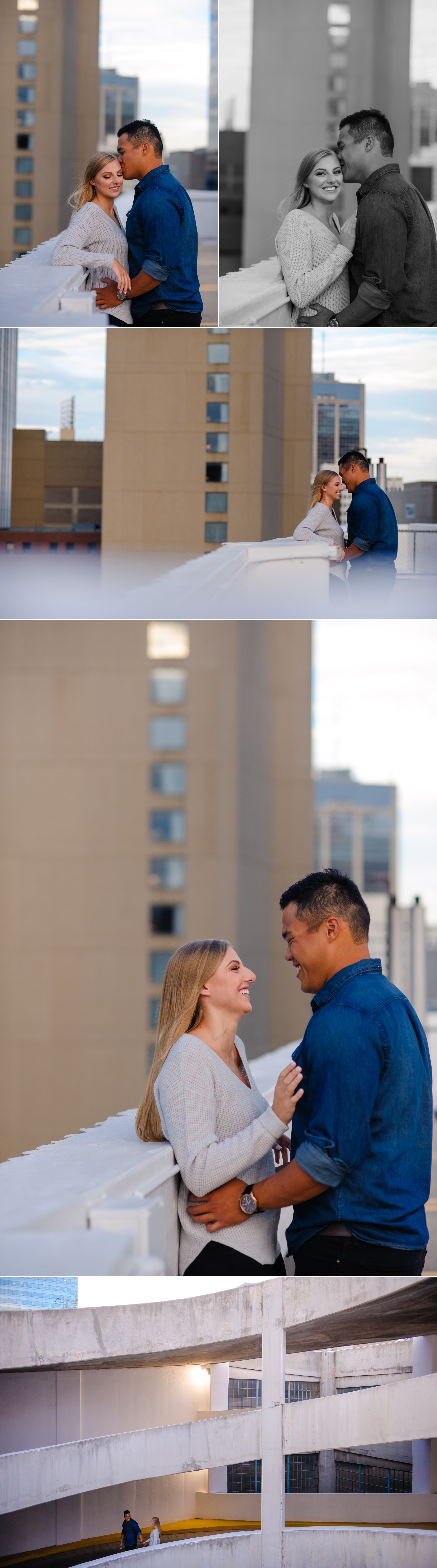 rooftop and parkade edmonton engagement session